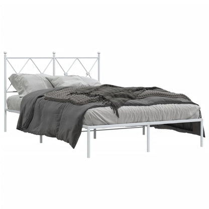Bed Frame | White | Steel | 120x200 cm | Bed Frame | Rectangular | Modern