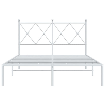 Bed Frame | White | Steel | 120x200 cm | Bed Frame | Rectangular | Modern