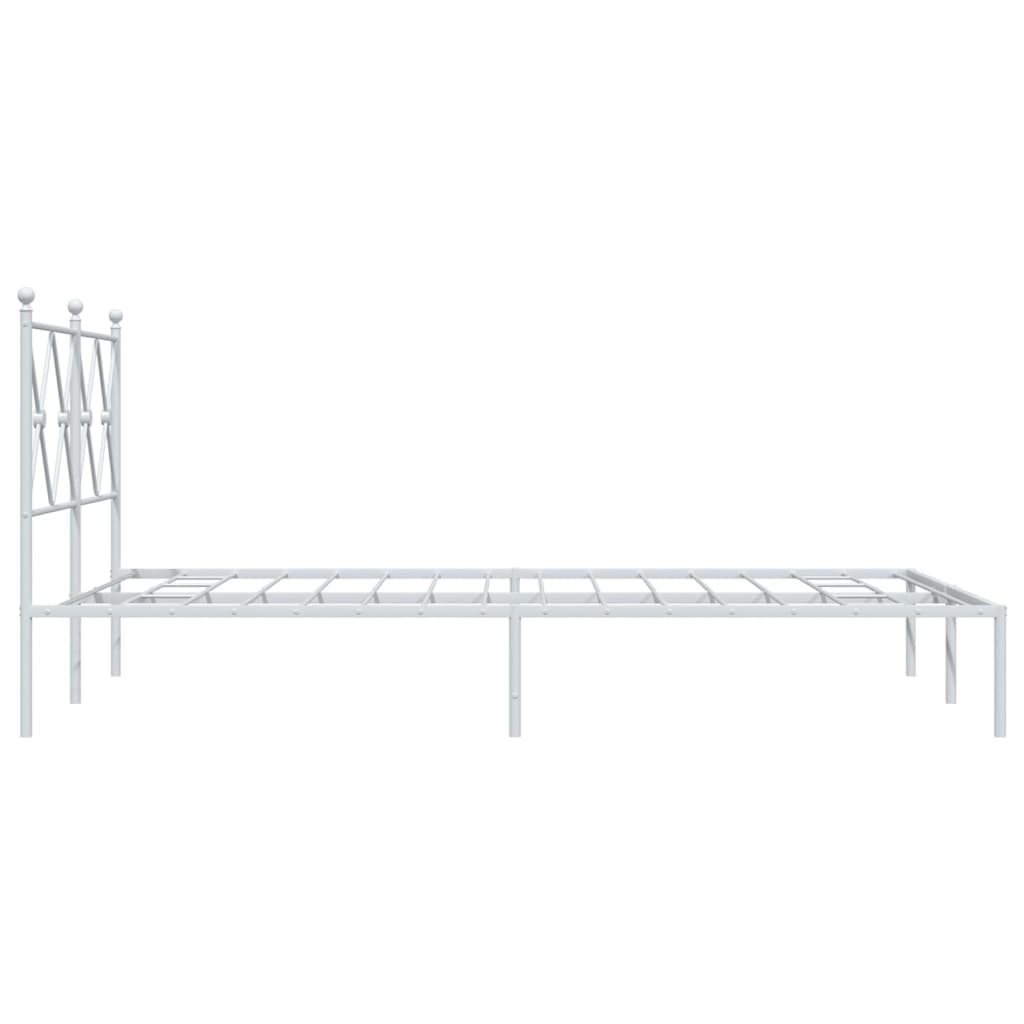 Bed Frame | White | Steel | 120x200 cm | Bed Frame | Rectangular | Modern