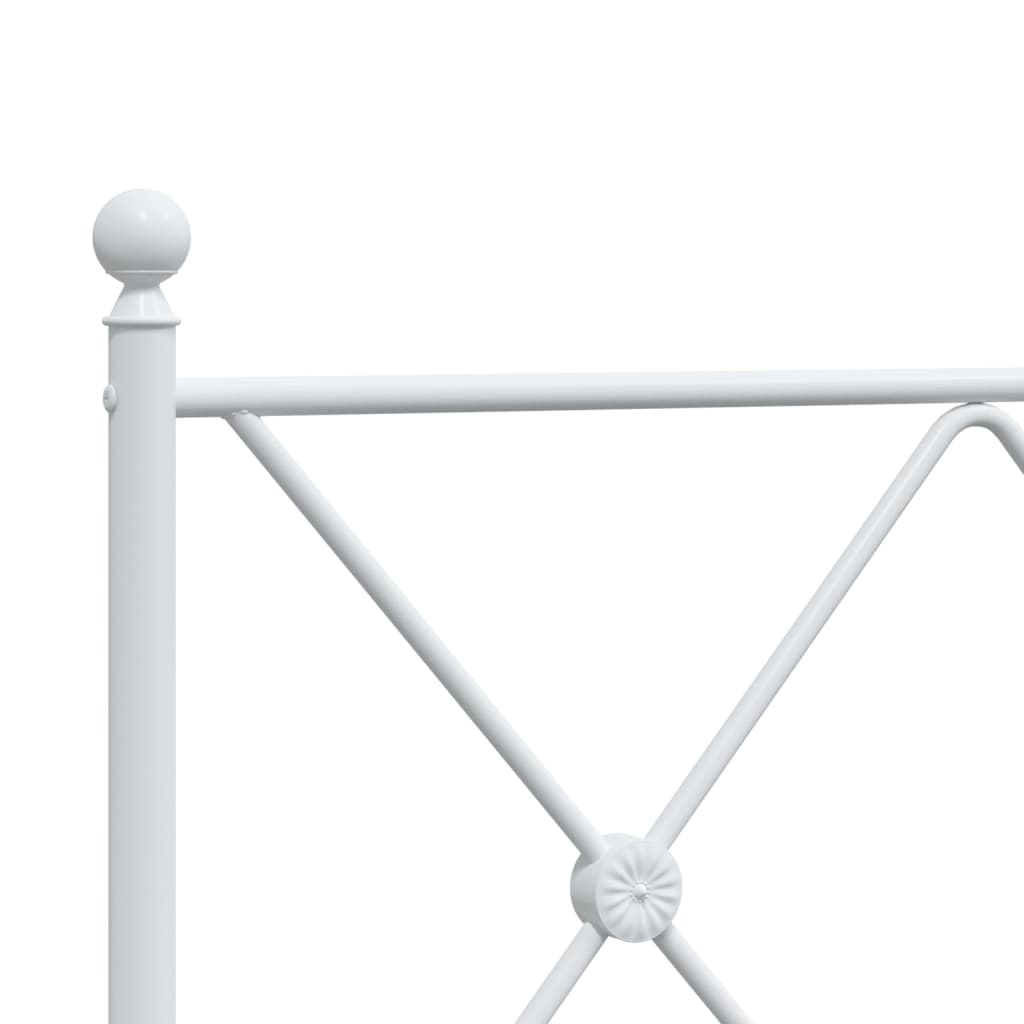 Bed Frame | White | Steel | 120x200 cm | Bed Frame | Rectangular | Modern