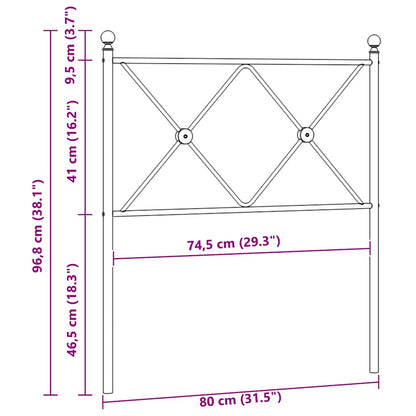 Metal Replace Headboard White 75cm