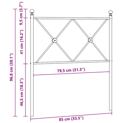 Metal Replace Headboard White 80cm