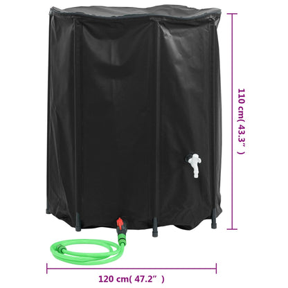 Water Tank with Tap Foldable 1250 L PVC