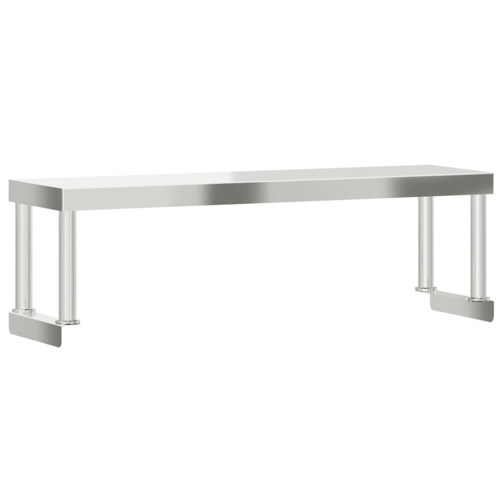 Work Table Overshelf 110x30x35 cm Stainless Steel