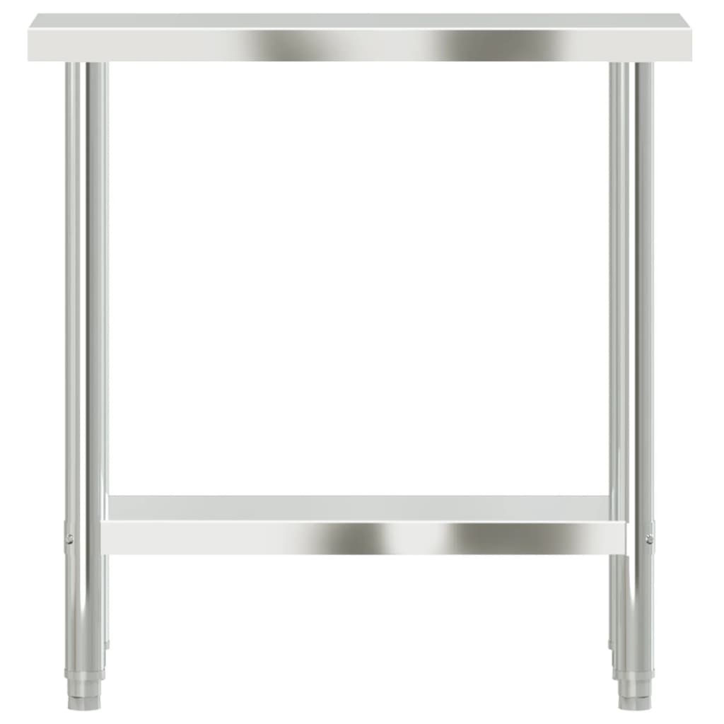 Kitchen Work Table 82.5x30x85 cm Stainless Steel