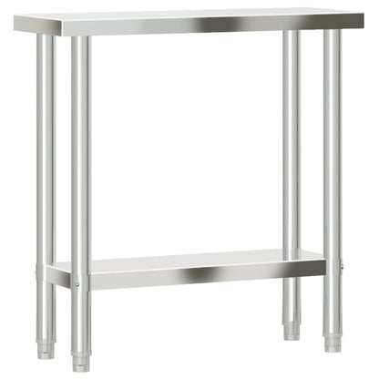 Kitchen Work Table 82.5x30x85 cm Stainless Steel