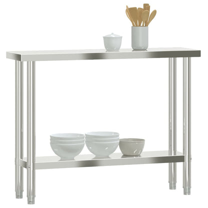 Kitchen Work Table 110x30x85 cm Stainless Steel