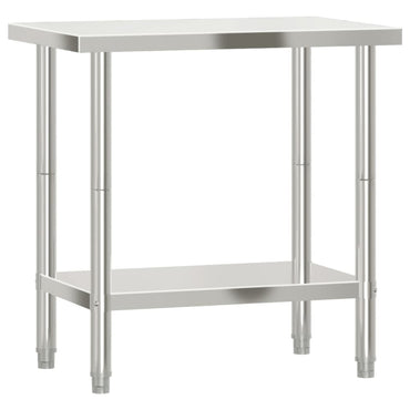 Kitchen Work Table 82.5x55x85 cm Stainless Steel