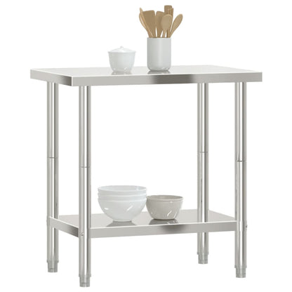 Kitchen Work Table 82.5x55x85 cm Stainless Steel