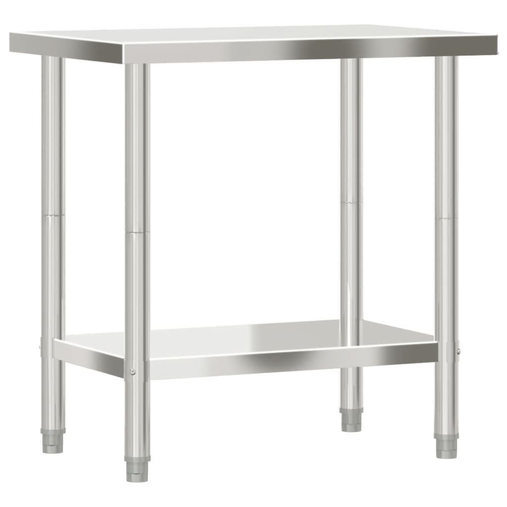 Kitchen Work Table 82.5x55x85 cm Stainless Steel