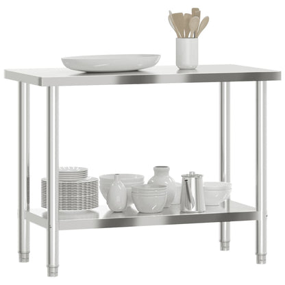 Kitchen Work Table 110x55x85 cm Stainless Steel