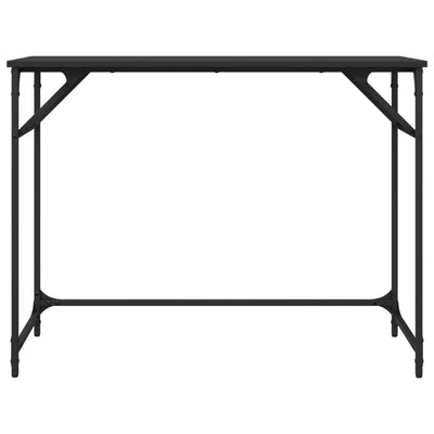 Desk Black 100x45x76 cm Engineered Wood and Powder-coated Steel