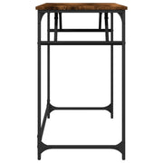 Desk Smoked Oak 100x45x76 cm Engineered Wood and Powder-coated Steel