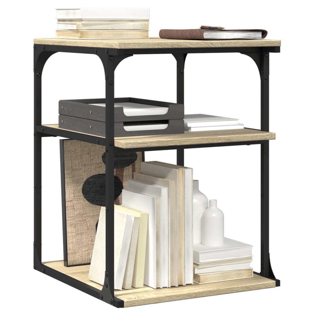 Printer Stand 3-Tier Sonoma Oak 43x48x64 cm Engineered Wood