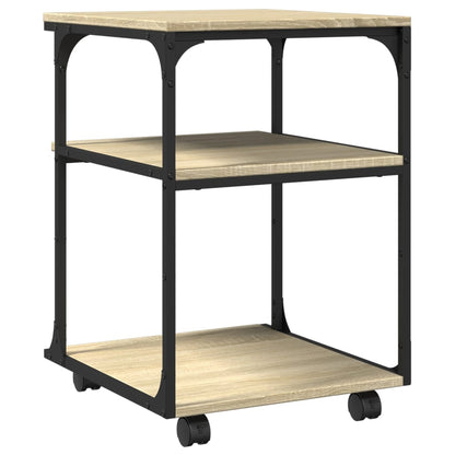 Printer Stand 3-Tier Sonoma Oak 43x48x64 cm Engineered Wood