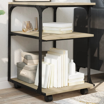 Printer Stand 3-Tier Sonoma Oak 43x48x64 cm Engineered Wood