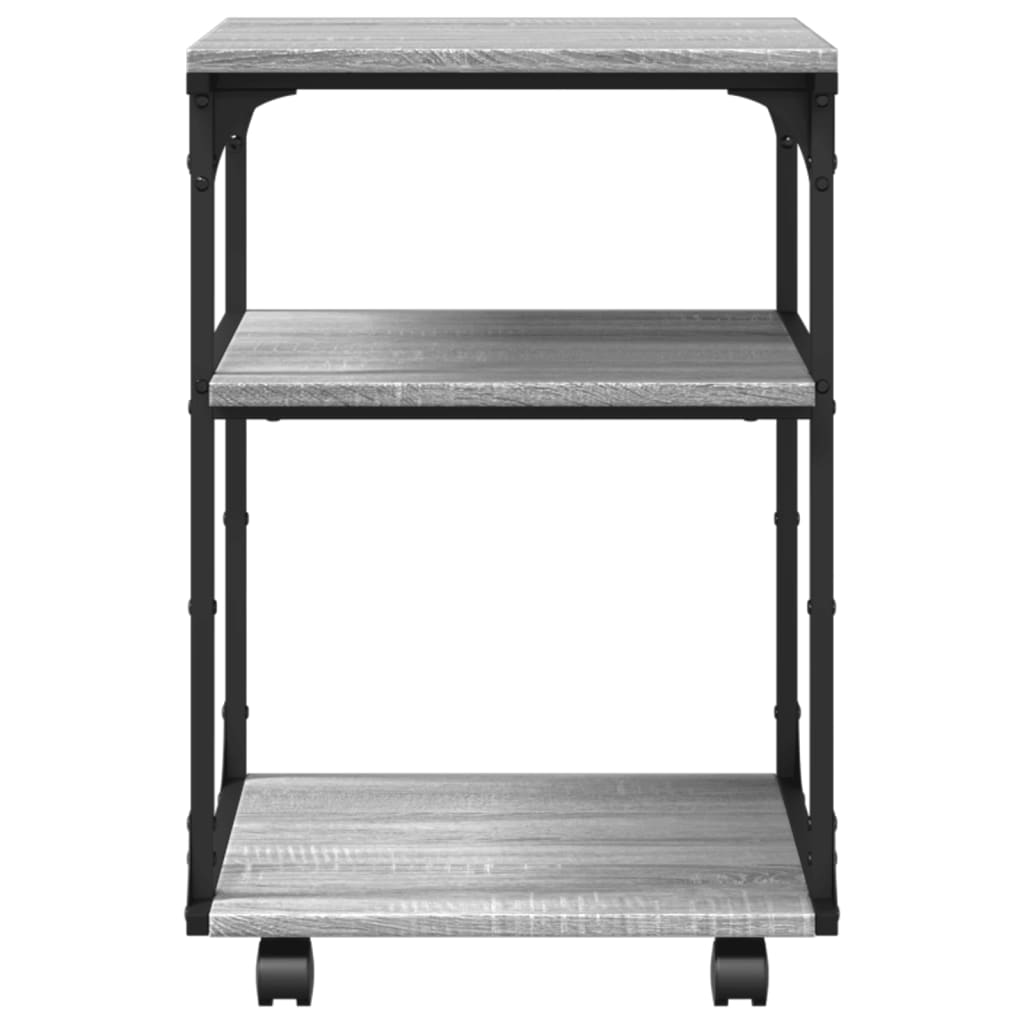 Printer Stand 3-Tier Grey Sonoma 43x48x64 cm Engineered Wood