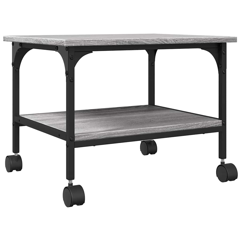 Printer Stand 2-Tier Grey Sonoma 50x40x38 cm Engineered Wood