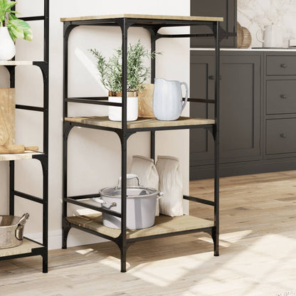 Kitchen Trolley Sonoma Oak 60.5x50x105 cm Engineered Wood