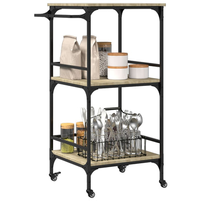 Kitchen Trolley Sonoma Oak 60.5x50x105 cm Engineered Wood