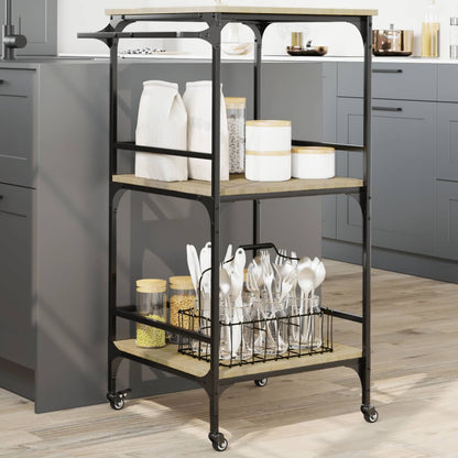 Kitchen Trolley Sonoma Oak 60.5x50x105 cm Engineered Wood