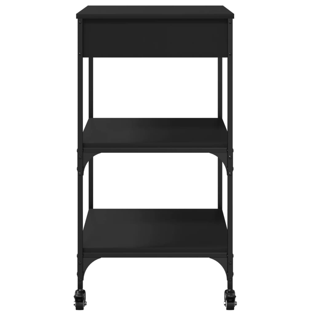 Kitchen Trolley Black 60x48x89.5 cm Engineered Wood