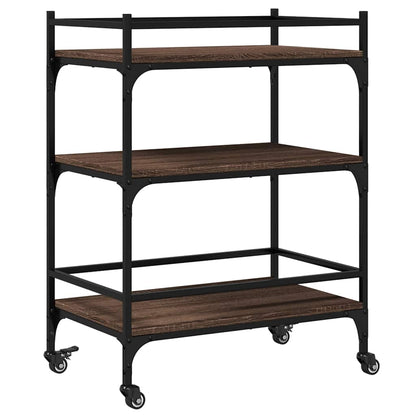 Kitchen Trolley Brown Oak 65x40x86.5 cm Engineered Wood