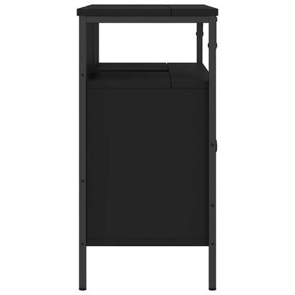 Bathroom Sink Cabinet | Black | Engineered wood, powder-coated steel
