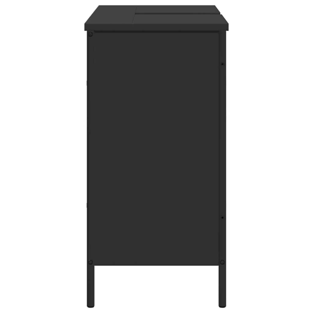 Bathroom Sink Cabinet Black 80x30x60 cm Engineered Wood