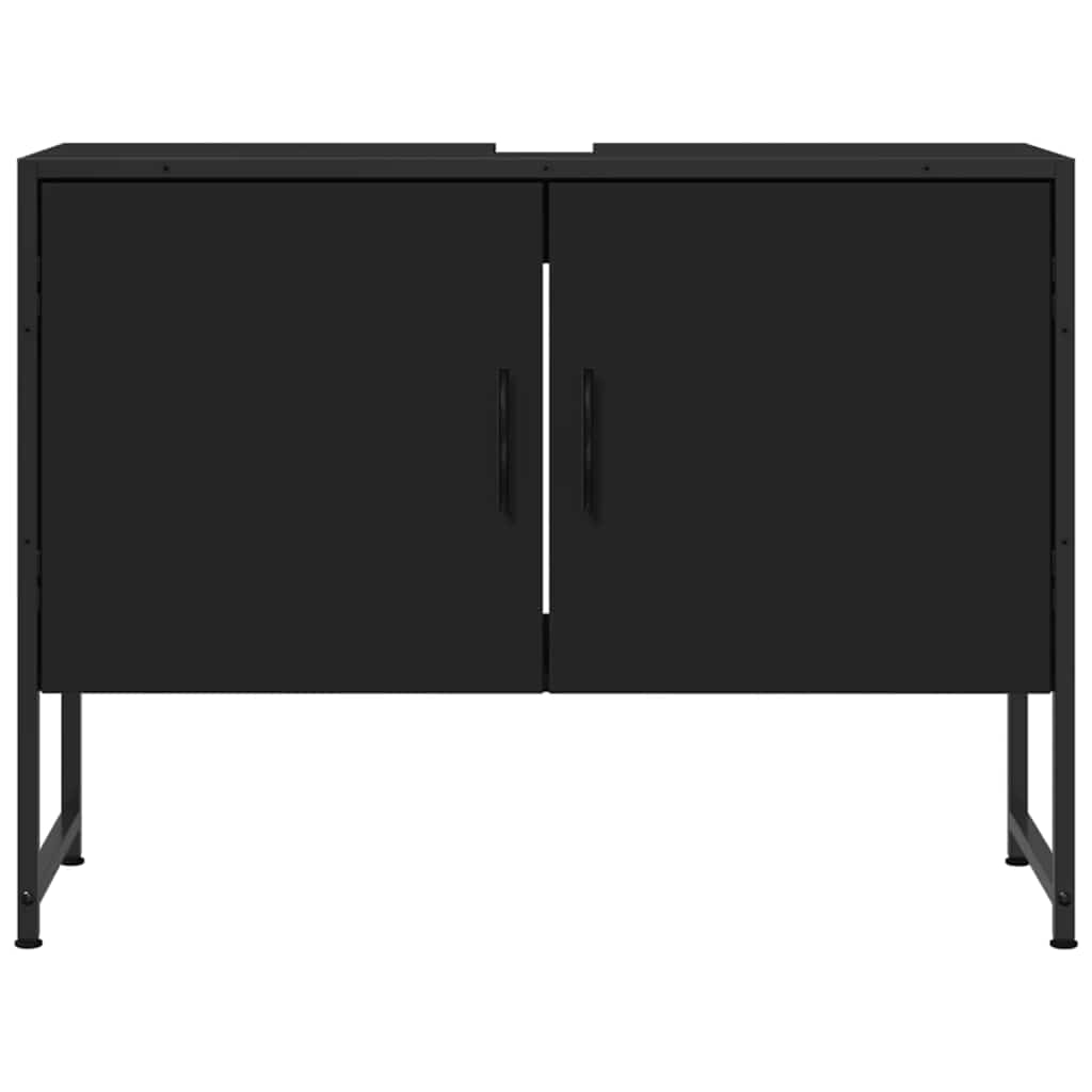 Bathroom Sink Cabinet | Black | Engineered wood | Medium
