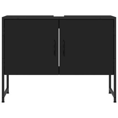 Bathroom Sink Cabinet | Black | Engineered wood | Medium