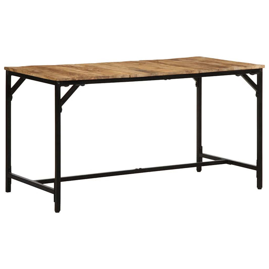 Dining Table 140x70x75 cm Solid Wood Rough Mango