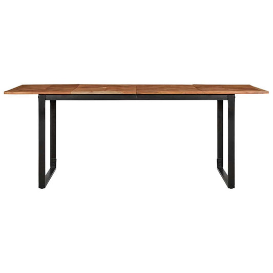 Dining Table 200x100x75 cm Solid Wood Acacia