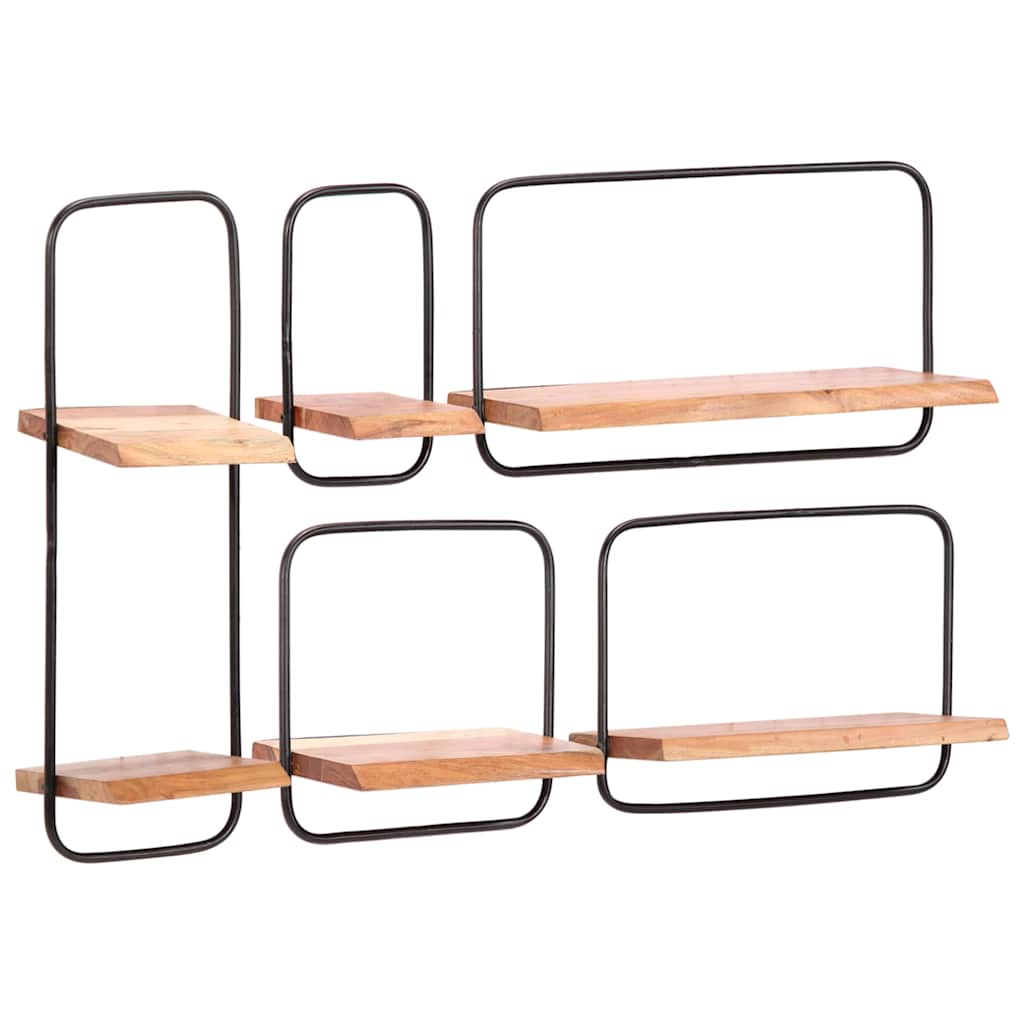 Wall Shelves 5 pcs Solid Wood Acacia