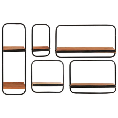 Wall Shelves 5 pcs Solid Wood Acacia