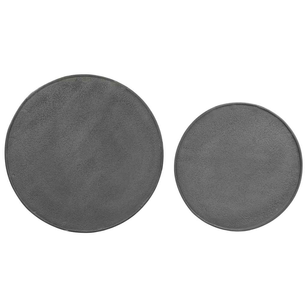 Coffee Table 2 pcs Black Engineered Wood