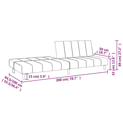 2-Seater Sofa Bed Dark Green Velvet