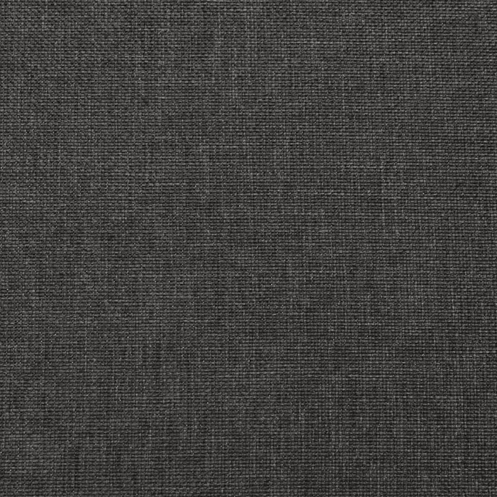 2-Seater Sofa Bed with Two Pillows Dark Gray Fabric