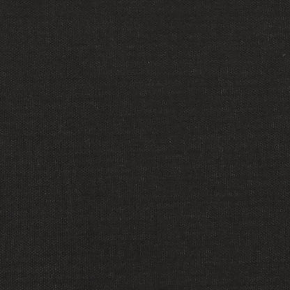 2-Seater Sofa Bed with Two Pillows Black Fabric