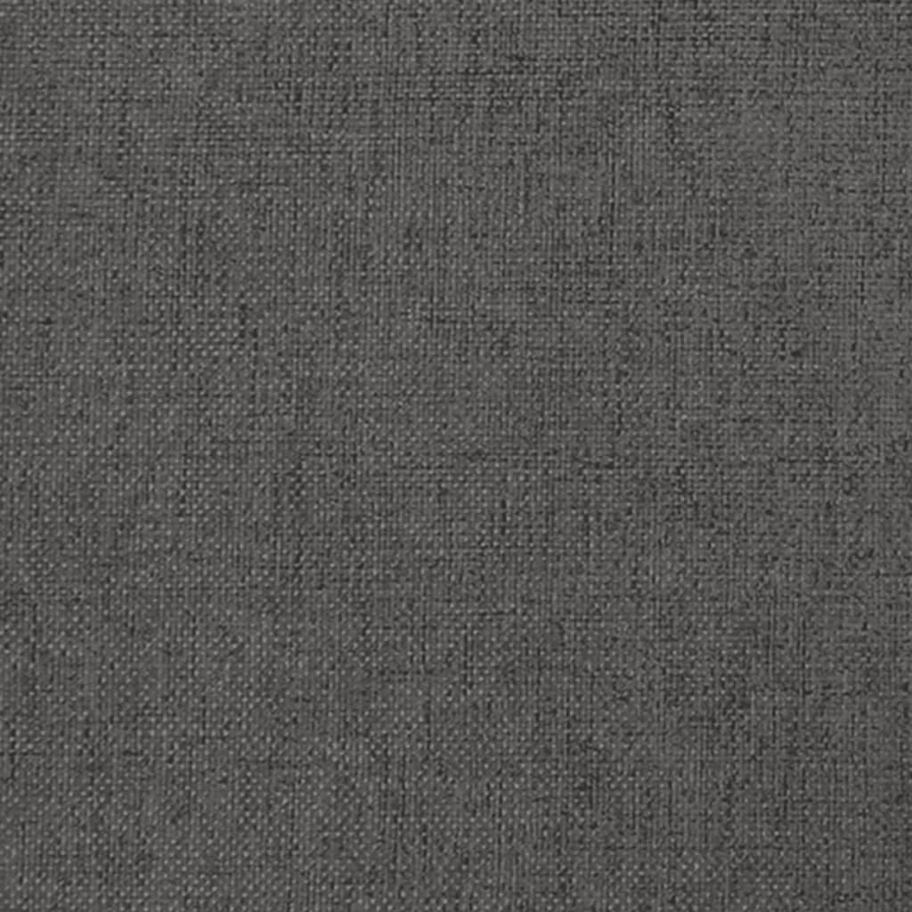 2-Seater Sofa Bed Dark Gray Fabric