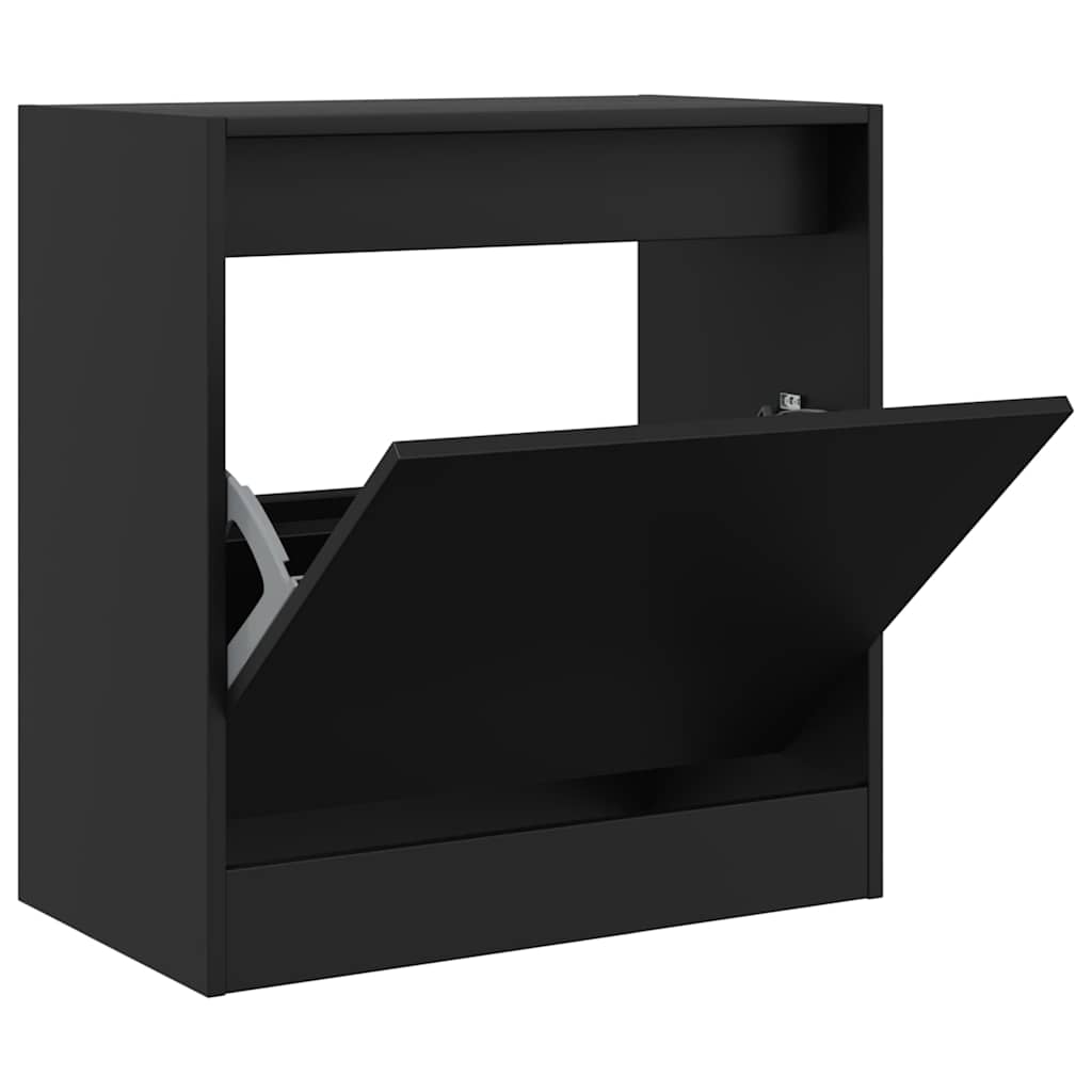 Shoe Cabinet | Black | Engineered wood | Compact | Shoe Cabinet
