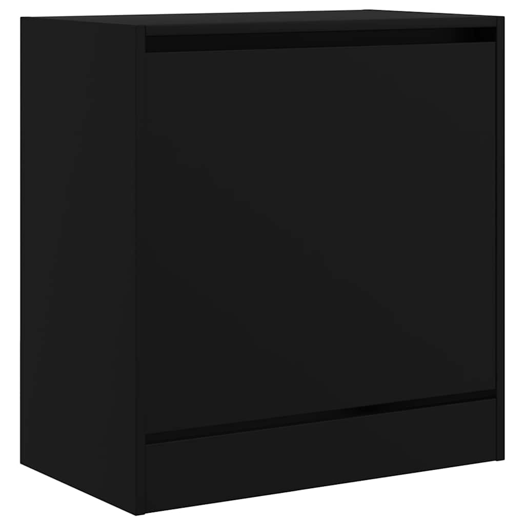 Shoe Cabinet | Black | Engineered wood | Compact | Shoe Cabinet