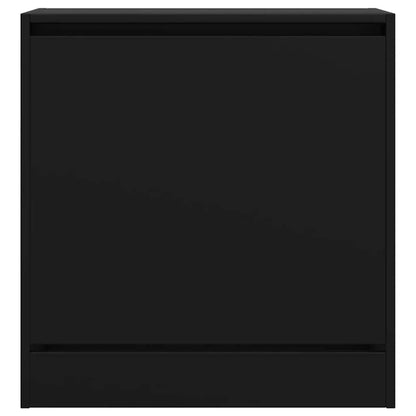 Shoe Cabinet | Black | Engineered wood | Compact | Shoe Cabinet