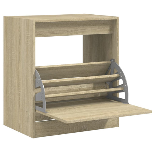 Shoe Cabinet Sonoma Oak 60x42x69 cm Engineered Wood