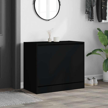 Shoe Cabinet | Black | Engineered wood | Compact | Shoe Cabinet