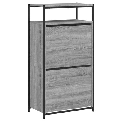 Shoe Cabinet Grey Sonoma 60x34x112 cm Engineered Wood