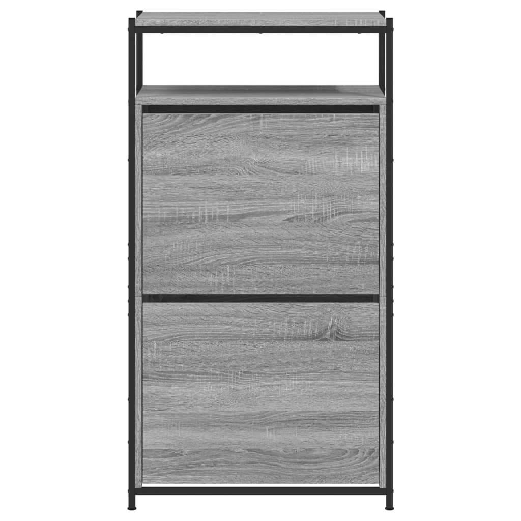 Shoe Cabinet Grey Sonoma 60x34x112 cm Engineered Wood