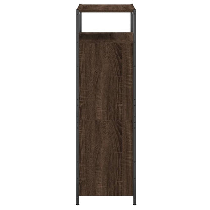 Shoe Cabinet Brown Oak 60x34x112 cm Engineered Wood