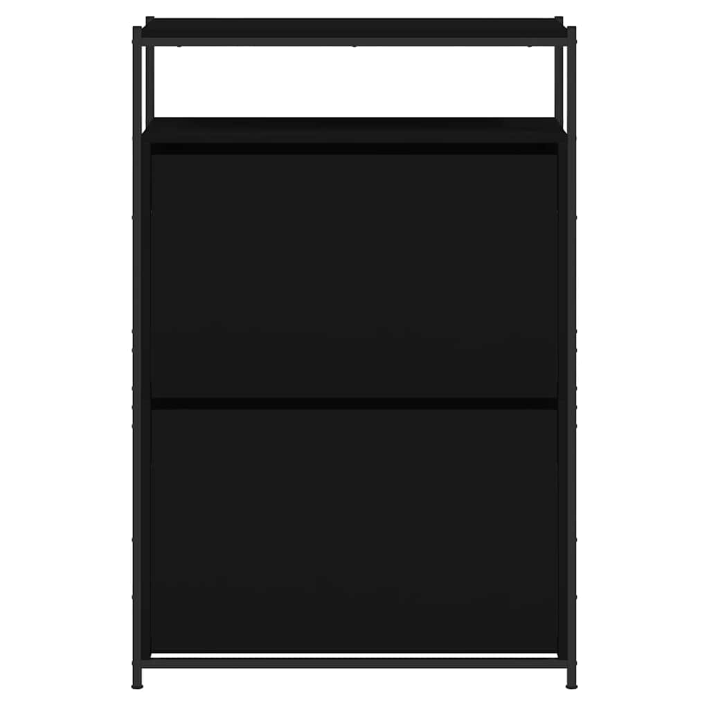 Shoe Cabinet Black 75x34x112 cm Engineered Wood
