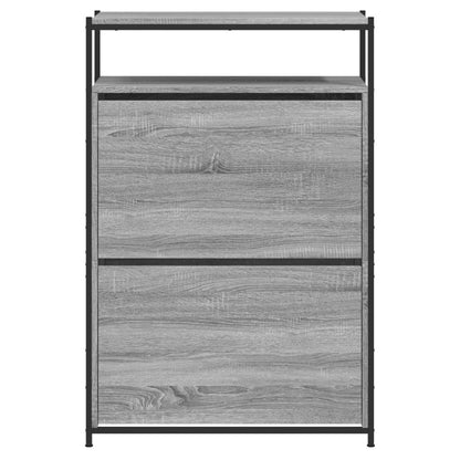 Shoe Cabinet Grey Sonoma 75x34x112 cm Engineered Wood